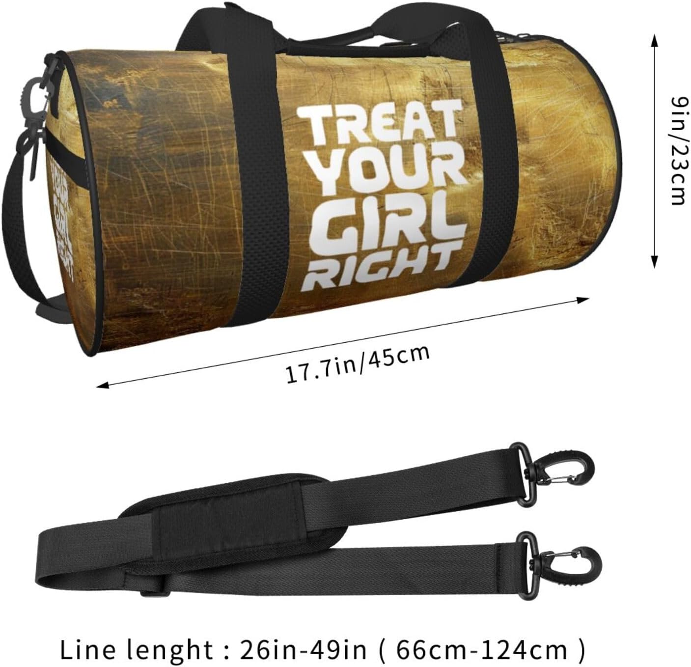 Treat Your Girl Right Duffel Bag Gym Bag Travel Sports Tote Large Foldable Beach Swim Yoga7