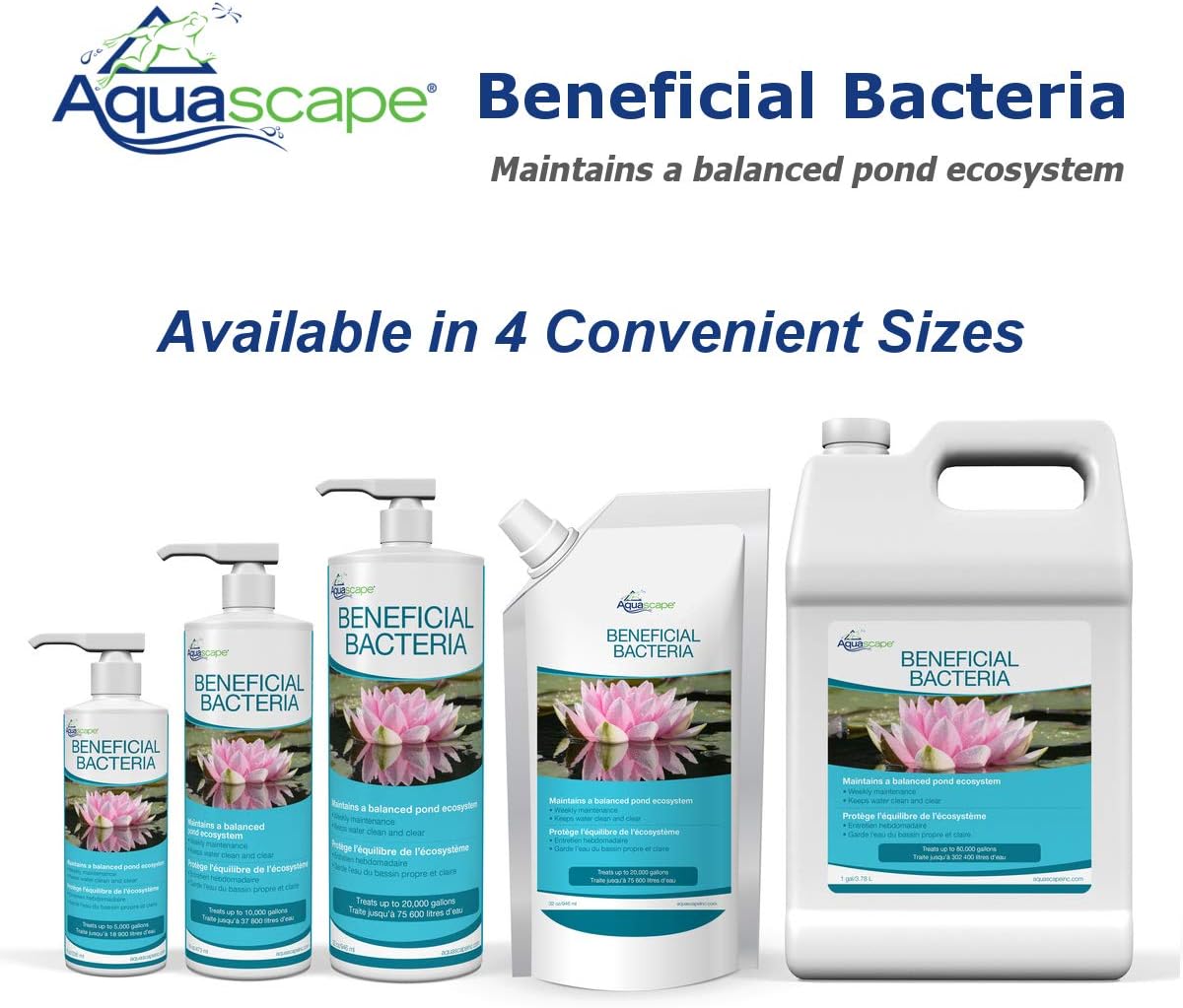 Aquascape Beneficial Bacteria Liquid Water Treatment for Ponds and Water Gardens (32 Oz / 946 ml)