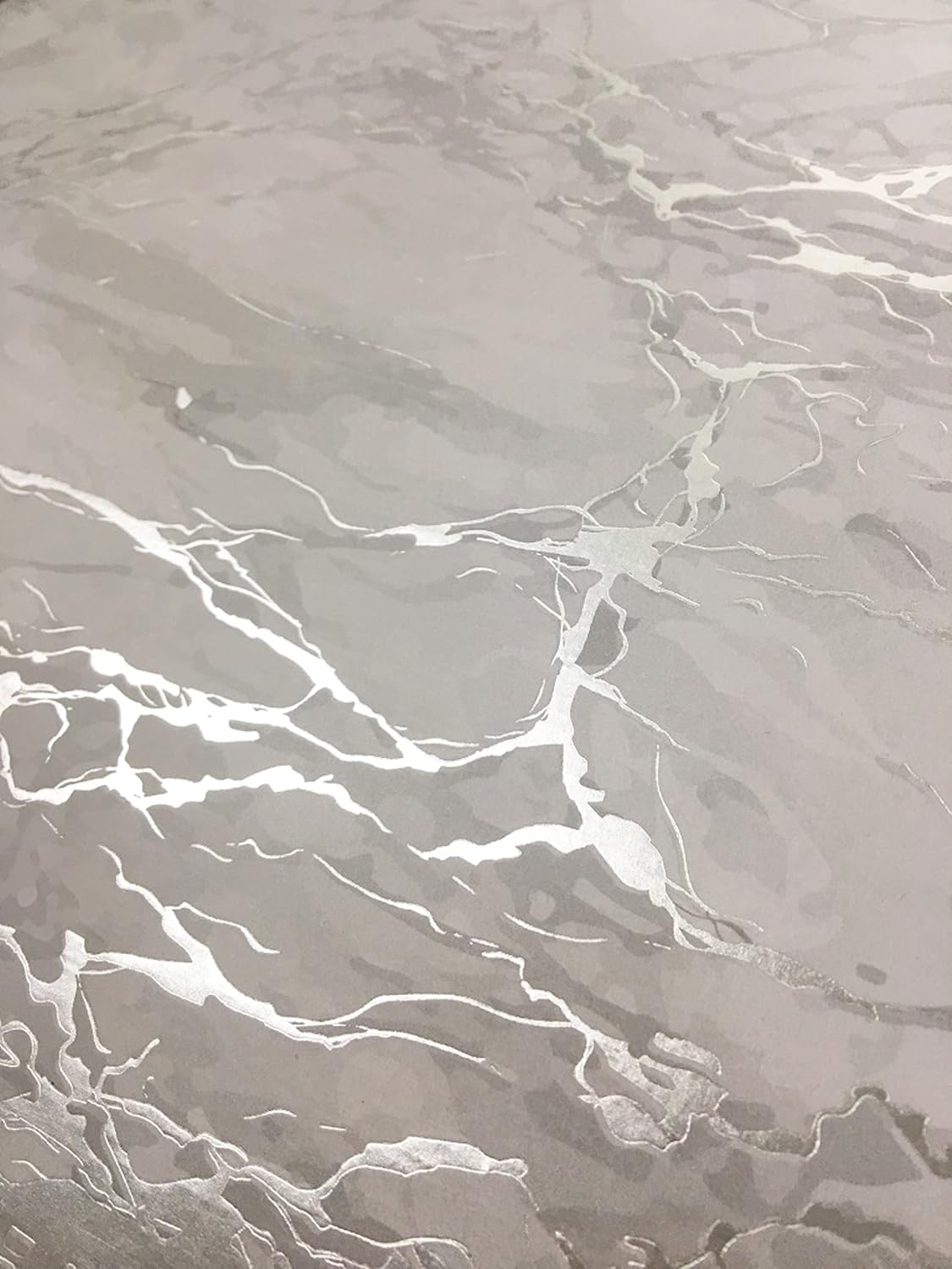 Dainty Home Silver Marble Rectangle Cork Placemats - Heat Resistant, Non-Slip, Easy Clean - 12"x18" Set of 8 - Perfect for Stylish, Modern Homes