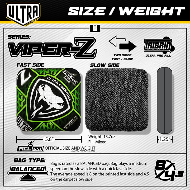 Amazon.com : Ultra Cornhole Bags Viper-Z Cornhole Bag Set - ACL