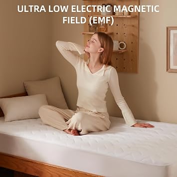 Bwarm Premium Multi-Zone Electric Heated Mattress Pad Twin XL Size, 39 x 80, 9 Heat Settings, 1-12 Hours Auto Off, Individual Body and Feet Settings, Removable Comfort Layer, Machine Washable