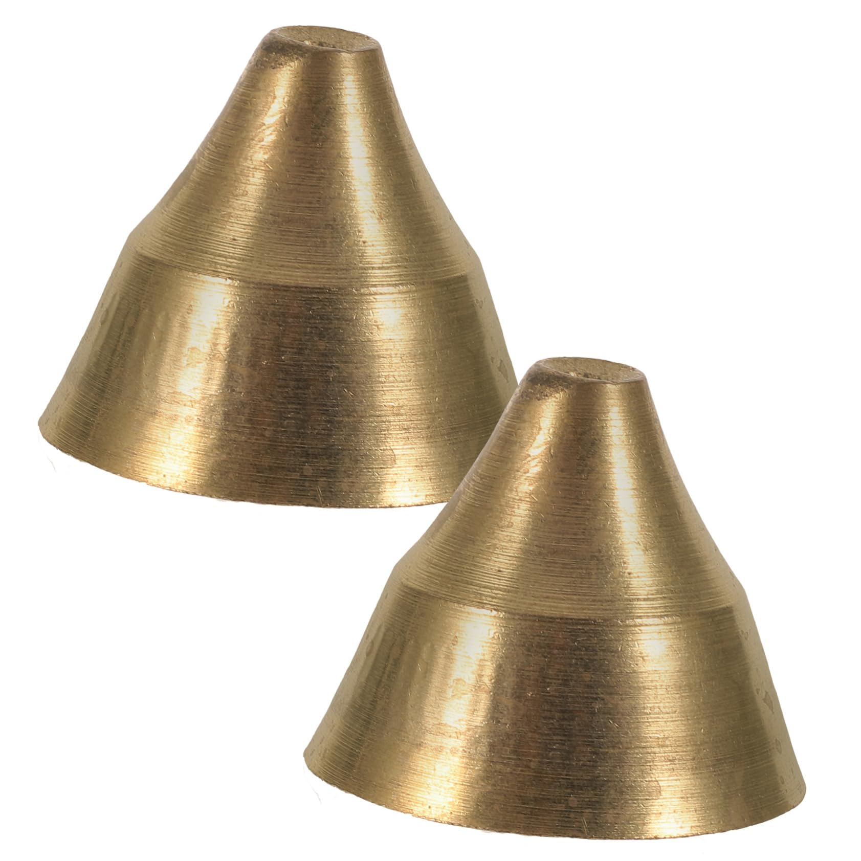 HOODANCOS 2pcs Pure Copper Rhythm Hand Bell Meditation Instrument Vintage Ethnic Design Large Size Perfect for Meditation Yoga Religious Ceremonies