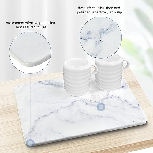Miniatura 4 de YUXSM Alfombrillas de secado de platos para encimera de cocina, ultra absorbentes, antideslizantes, resistentes al calor, tapetes de secado de