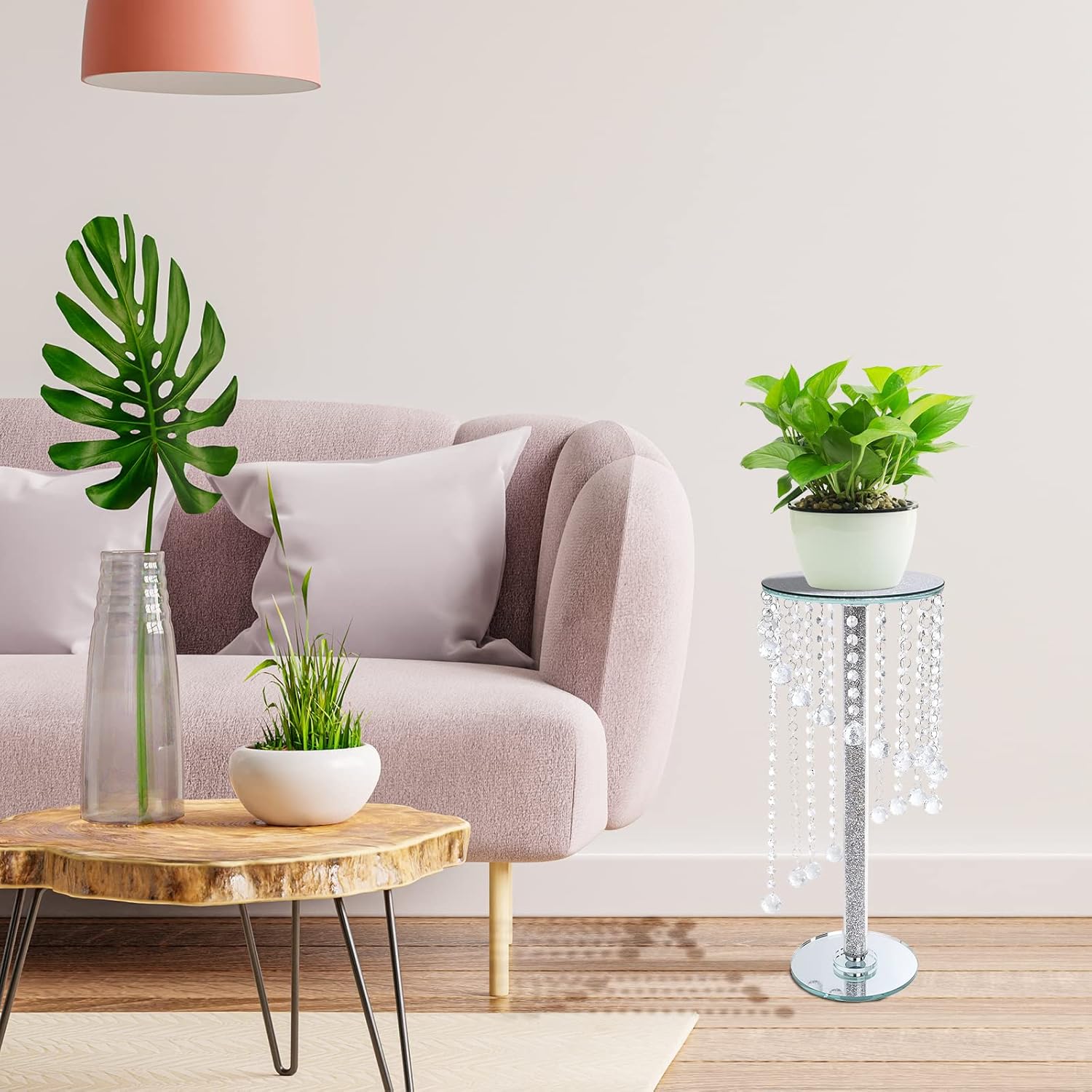 Buy London Boutique Crystal Tall Plant Stand Candle Holder Flower Stand