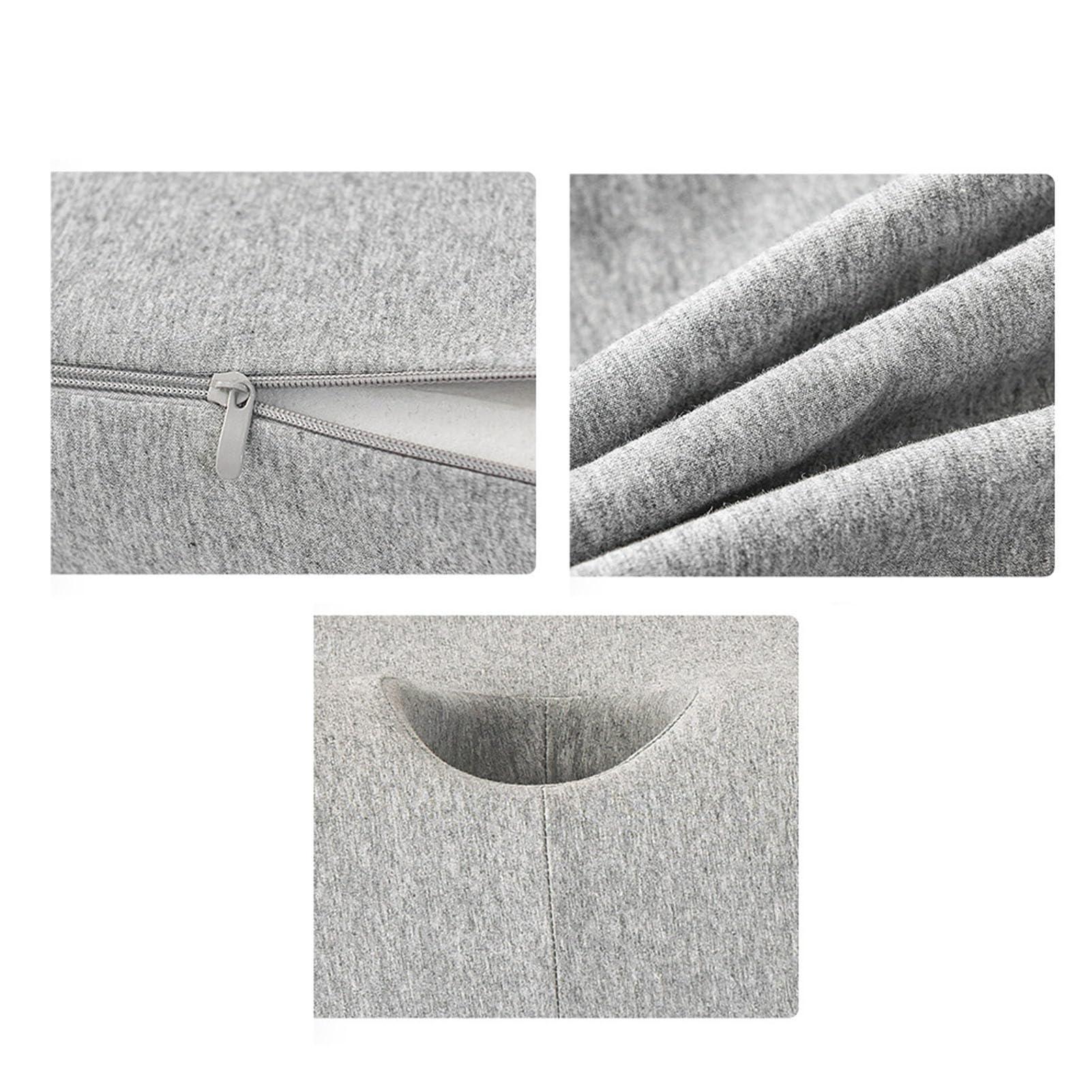 EMUKOEP Almohada para la Oreja con Doble Orificio, Almohada de Espuma Viscoelástica con Orificio para la Oreja para Quienes Duermen de Lado y Usan Auriculares