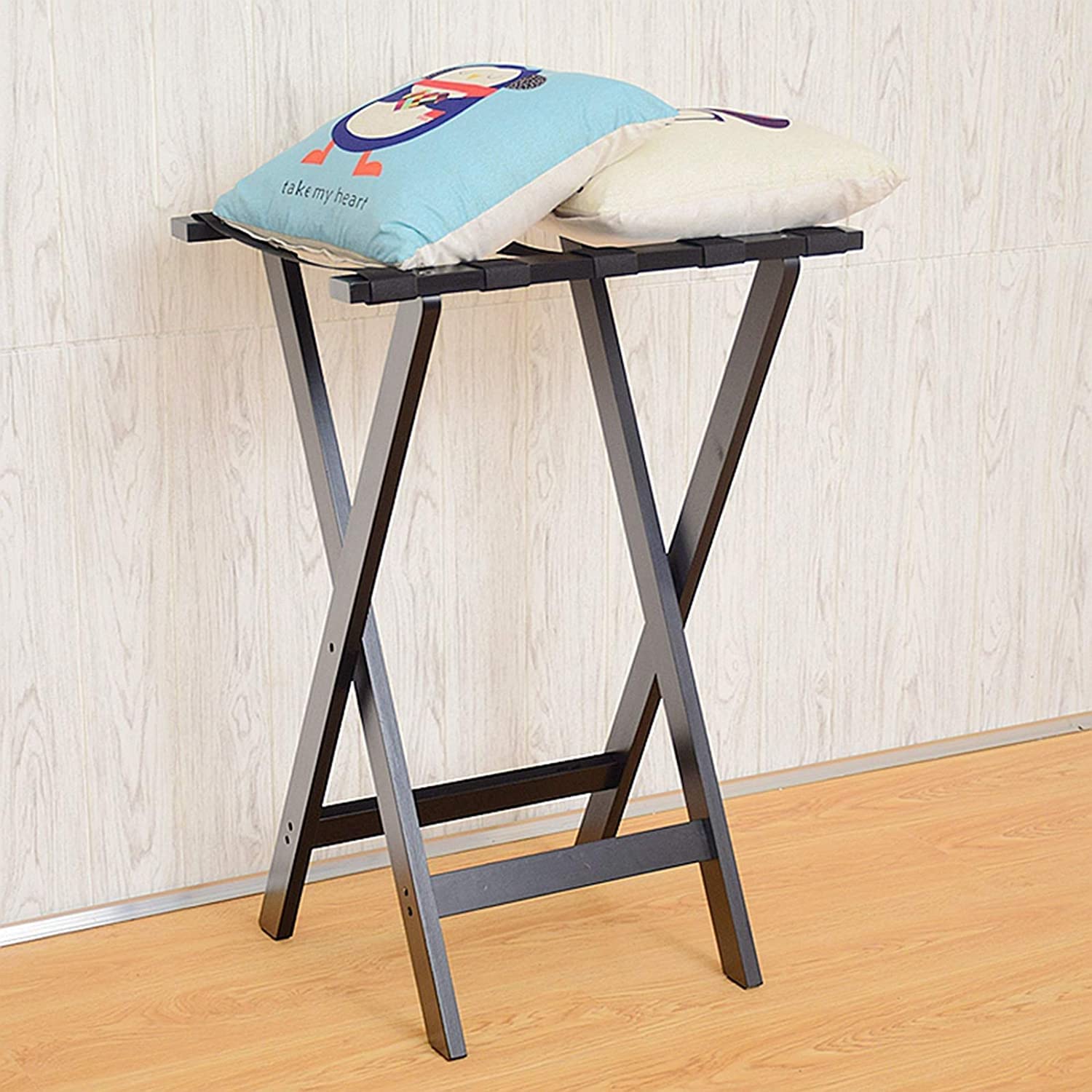 Portaequipajes para habitaciones de huéspedes, portaequipajes plegable para maletas, portaequipajes para hoteles, bastidores plegables de madera maciza, bastidores para paletas de restaurante,