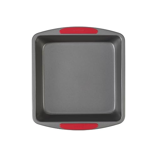 MegaGrip Baking Pan with Silicone Grip Handles Square Non-Stick Heavy-Gauge