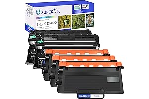 5 Pack Premium Black Toner Cartridges & Drum Units Replaces Brother TN850...