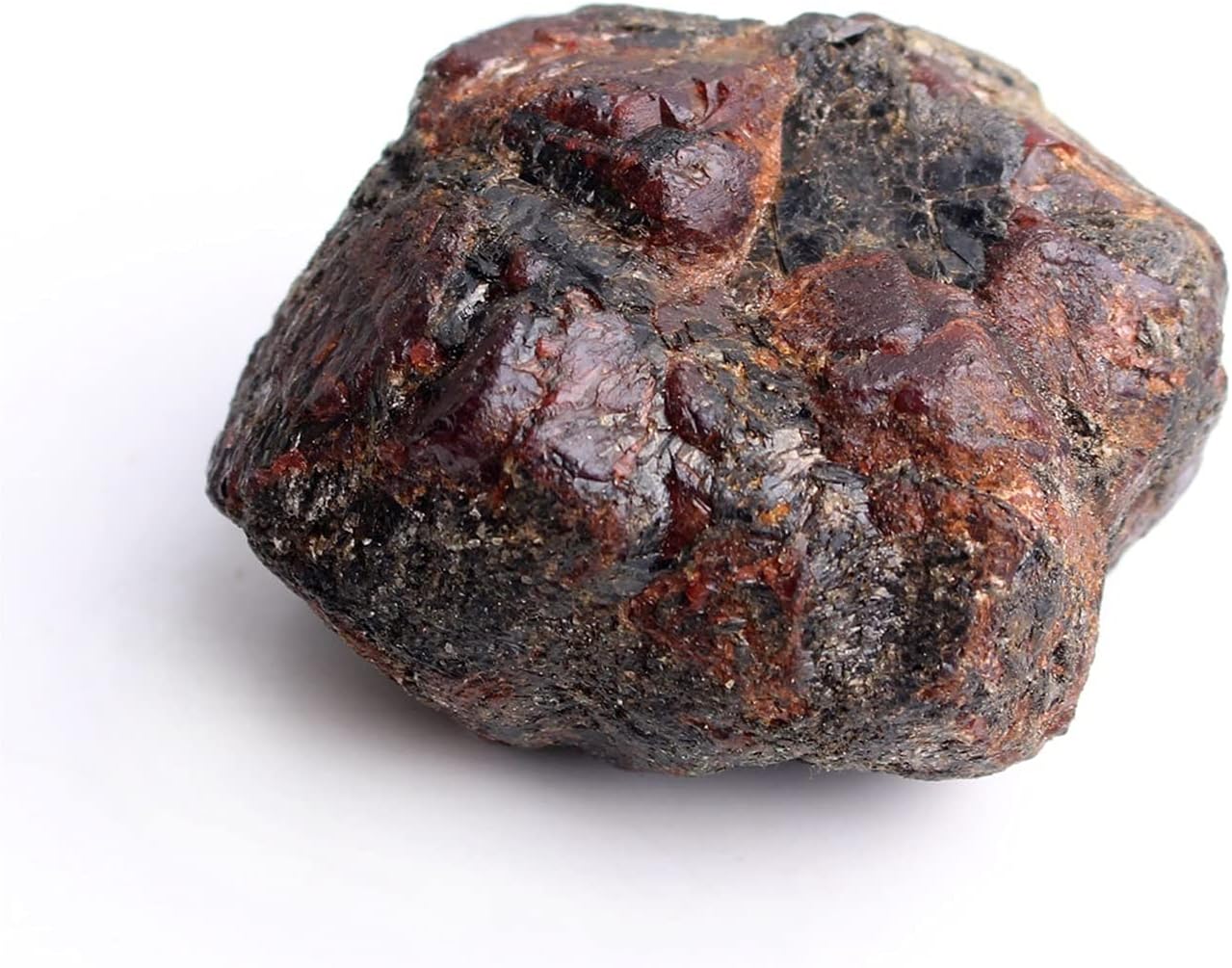 FIDEMM Natural Crystal Rough 1PC Natural Crystal Red Granat Rough Minerals Wine Red Stone Skirt Sample Healing Collection (Color : 100-150g, Size : Garent)