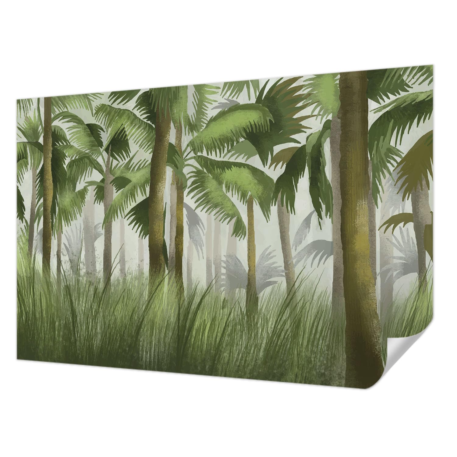 Décor mural adhésif résistant aux taches forêt tropicale