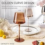 Colored Wine Glasses Set of 6,Large 16oz Crystal Glasses-Unique Fall&Winter&Christmas Gift Set Her,Wife,Mom,Friend-Colorful Hand Blown Wine Glass Red White Wine Dinner