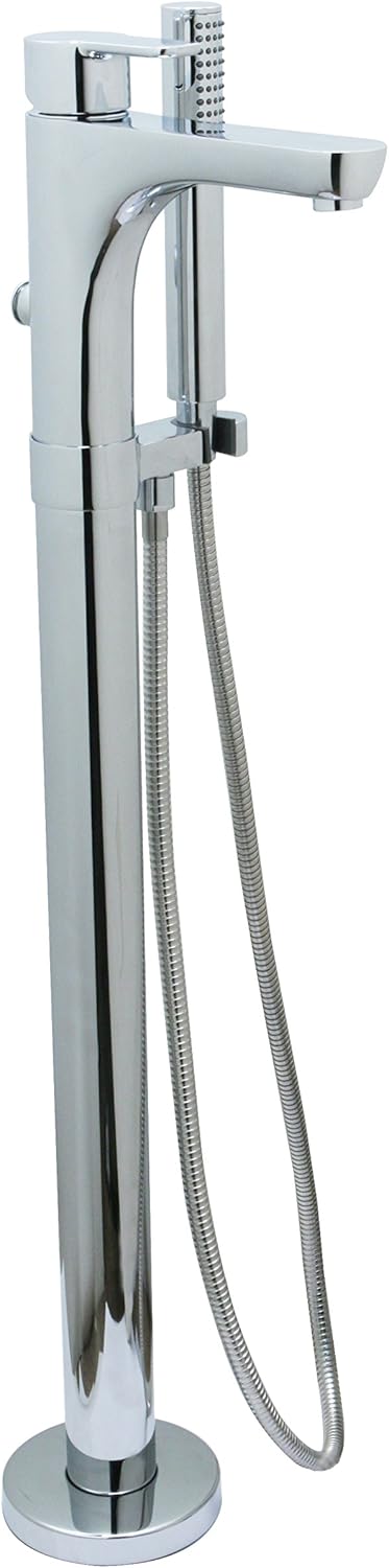 Cheviot Products Inc. 7500-BN E x Press Free Standing Bathtub Filler with Hand Shower Lever Handle, Brushed Nickel