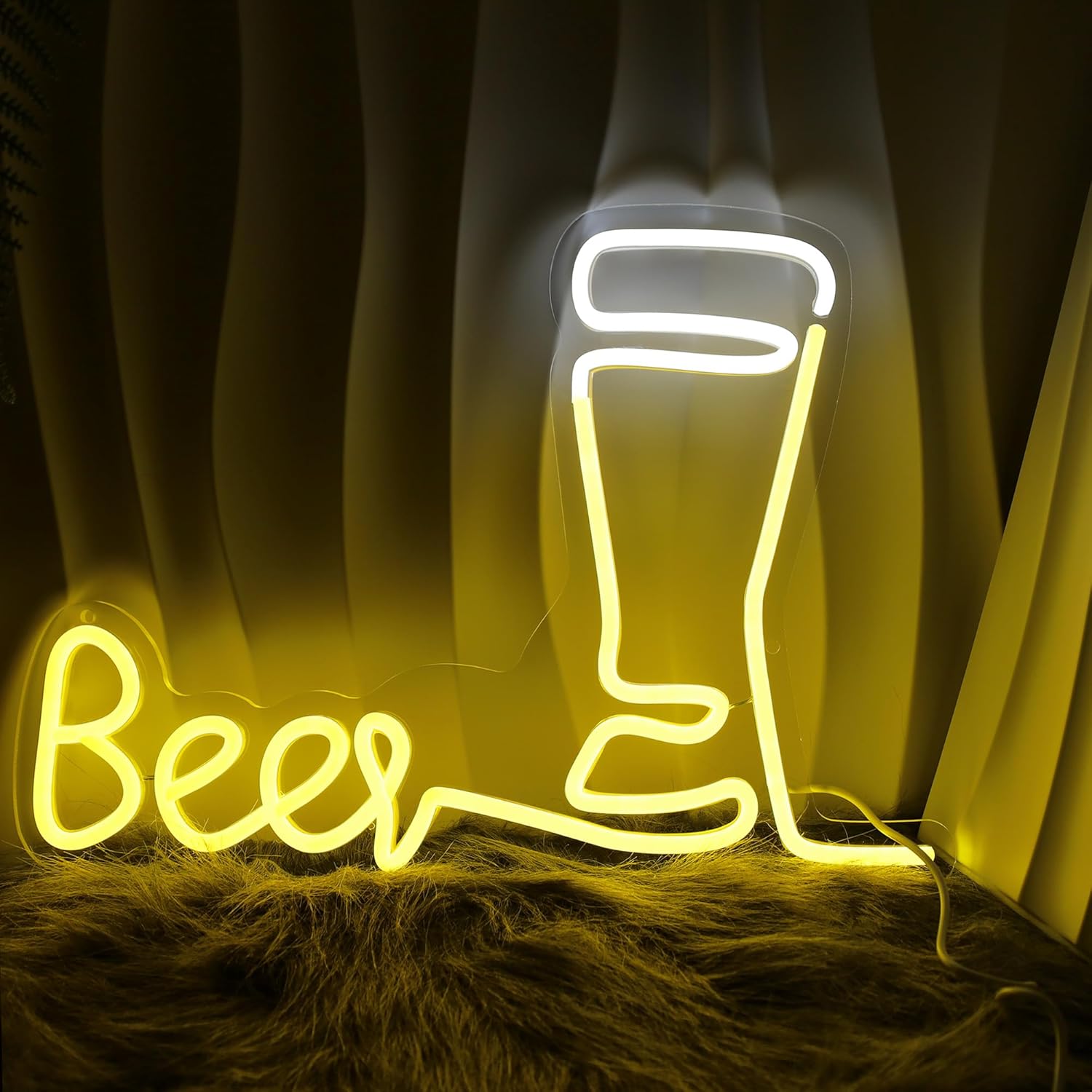 Beer neon sign, beer wall decoration sign suitable for man