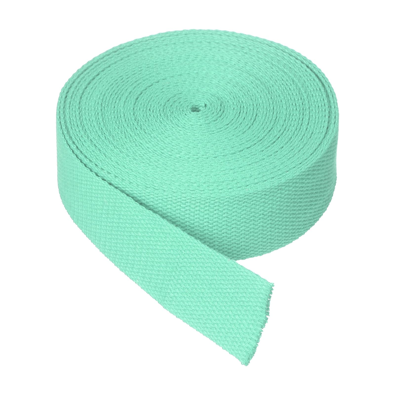 sourcing map Cotton Twill Tape, 3.8cm x 4.6M Cotton Ribbon Bias Binding Tape Trim Webbing Straps for Sewing DIY Crafts Gift Wrapping, Water Green