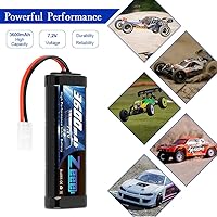 Vista 2 de Zeee 7.2V 3600mAh RC NiMH Batería con Tamiya Plug 2 Pack Baterías con 1 unids Lipo Safe Bag Bolsa ignífuga a prueba de explosiones para carga