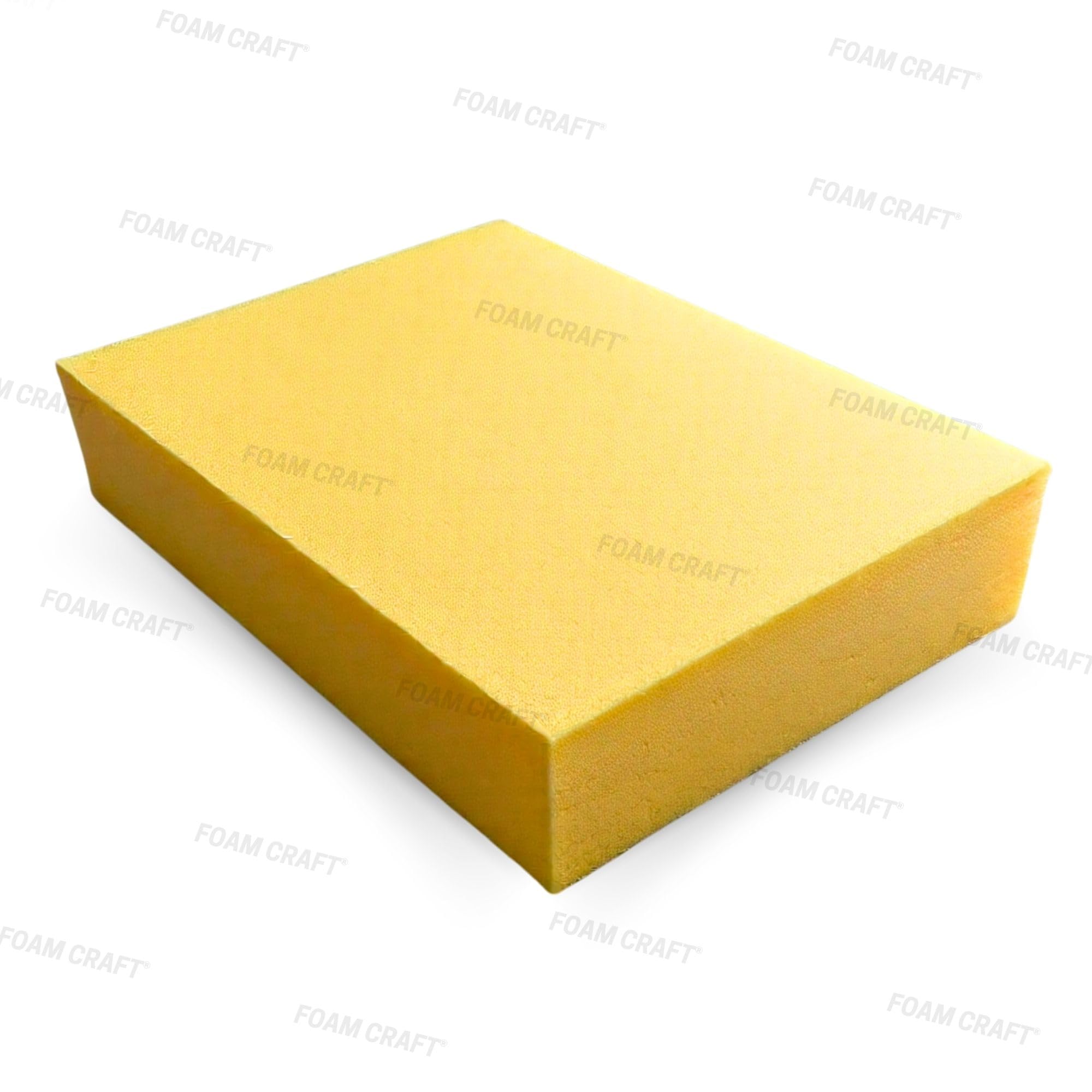FOAM CRAFT® Orthopedic Memory Foam for single mattress topper dog bed, seat cushion & patio set pillows Foam cut to size for chair pads & garden furniture foam padding (Yellow, 5 Thick, 22 x 26 inch)