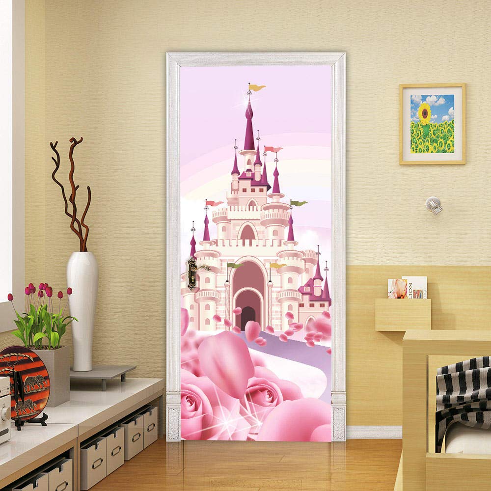 Sticker Mural Porte Paysage Montagne Riviere - Sticker Porte En Trompe
