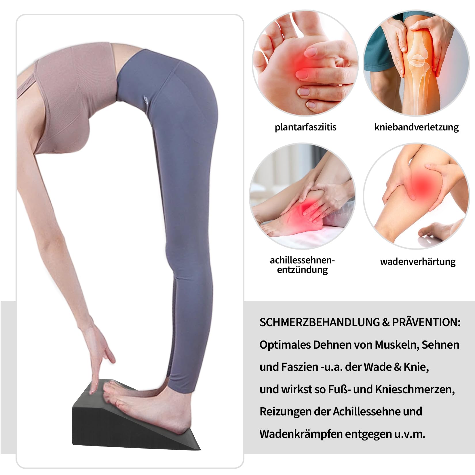 2 Pcs Brique Yoga Blocks, Briques de Yoga en Mousse EVA, Blocs de Yogas Pilates Haute Densité Antidérapants, Cales de Squat pour Femmes, Hommes, pour fitness gymnastique