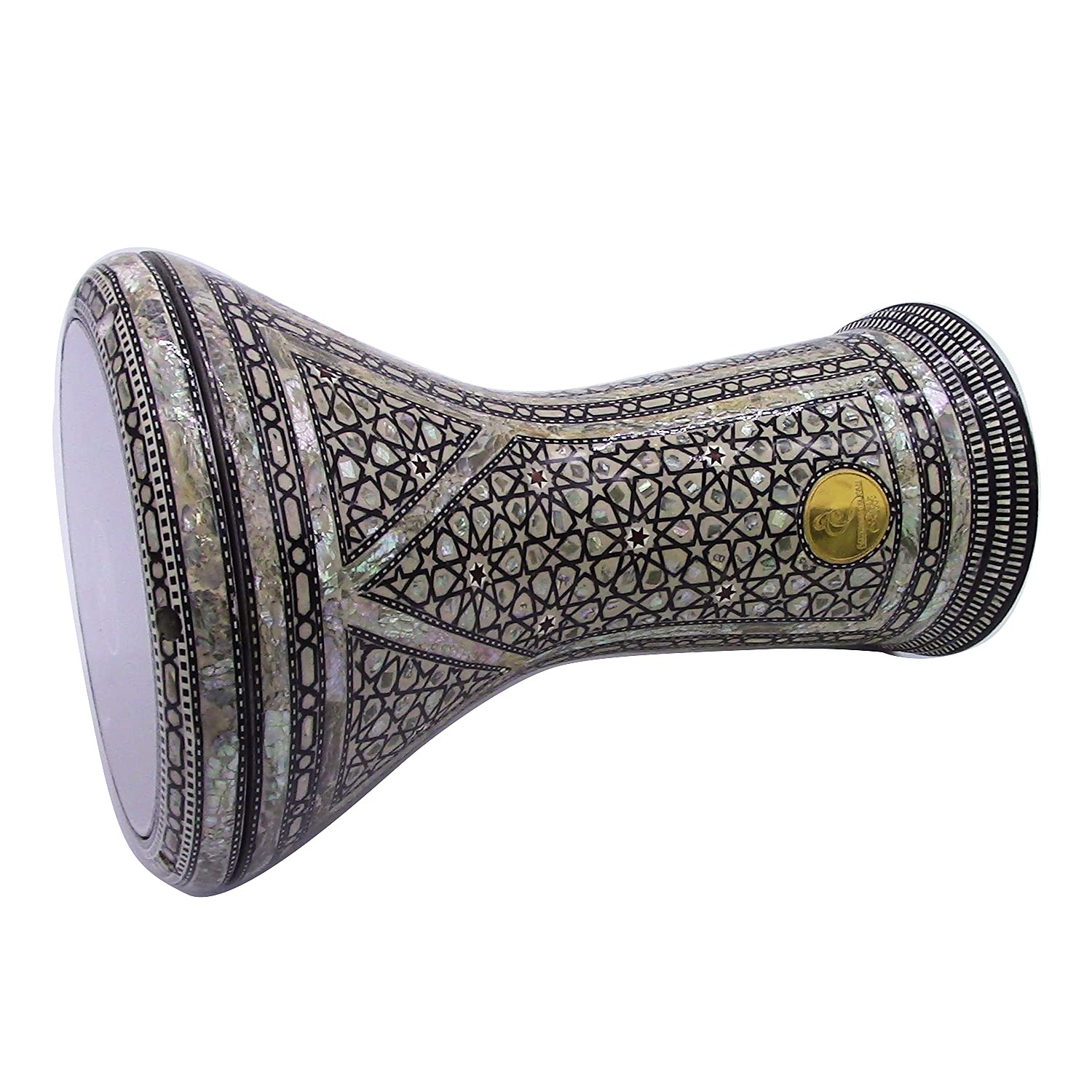 Gawharet El Fan Classic - Percussioni in madreperla Darbuka, 43 cm, colore: Nero