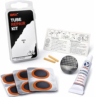 Pax 10 Pcs Inner Tube Patch Kit with 7ml Rubber Cement - Professional Puncture Repair Set for Bicycle, Motorcycle, Scooter, BMX, ATV, Lawn Mower Tubes & Inflatables
