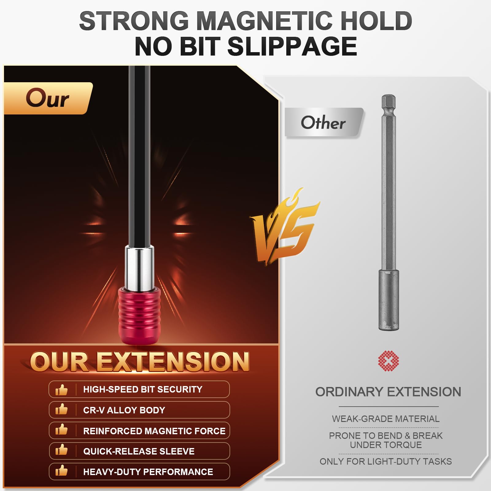 Magnetic Drill Bit Extensions - 4 Pack -4 Magnetic Drill Bit Extensions - 4 Pack -4