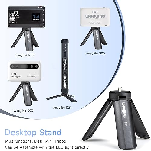 Miniatura 7 de VILTROX Paquete de 2 varitas de luz RGB grandes K60 con 2 mini trípode para fotografía