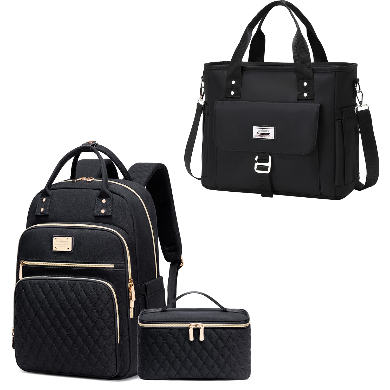 Weitars Lunch Bag And Lunchbox Backpack 2Pcs