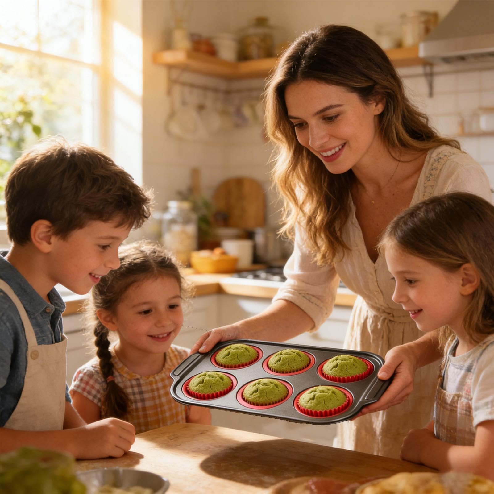 Moule à muffins et cupcakes en silicone antiadhésif