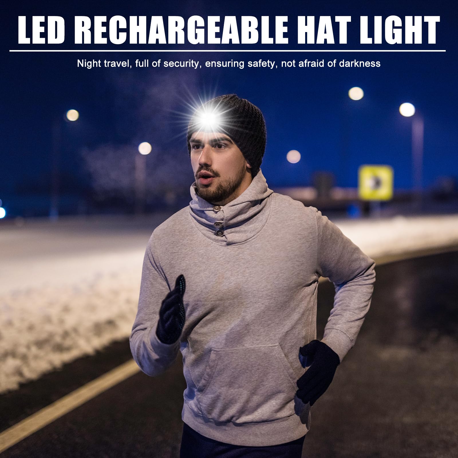 Luce di ricambio a LED per cappello, 2 pezzi di ricambio LED per berretto con luce, lampada di ricambio USB ricaricabile, lampada impermeabile adatta per cappello, fascia con luce, berretto a LED
