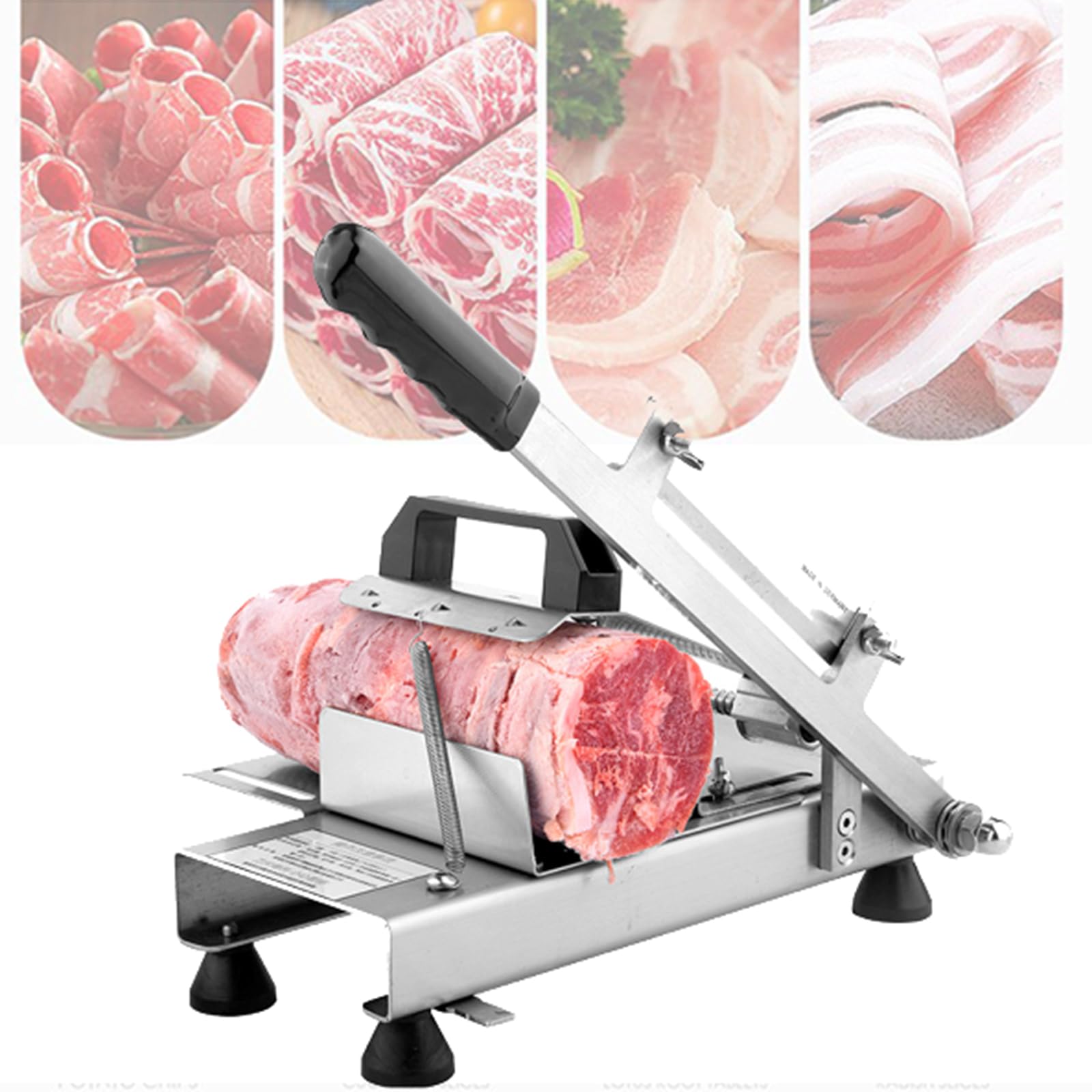 Trancheuse électrique pour rouleaux de gros bœuf commerciaux et rouleaux d'agneau Hot Pot Idéal pour les restaurants Machine à trancher de cuisine professionnelle