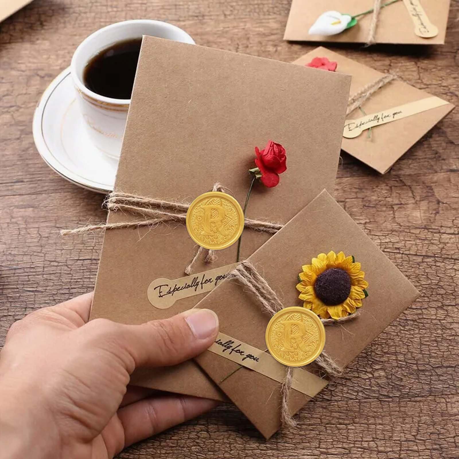 200 Bastoncini Ceralacca Ottagonali Per Sigilli - Ideali Per Lettere, Inviti Nozze (Oro)