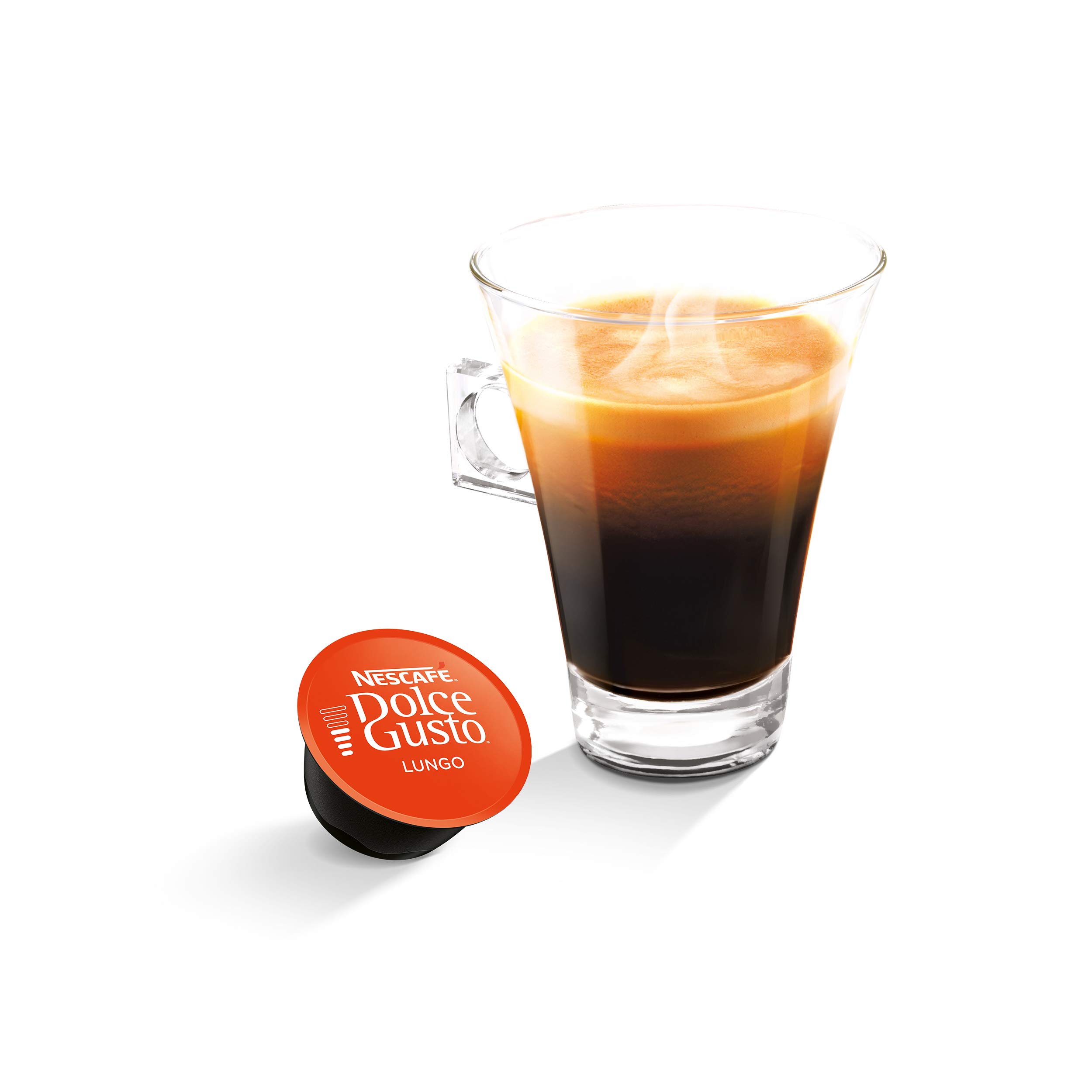NESCAFÉ Dolce Gusto Lungo - Lote de 3 paquetes de 16 cápsulas de café (100% granos de arábica, crema fina y aroma potente, preparación rápida, cápsulas selladas con aromas)
