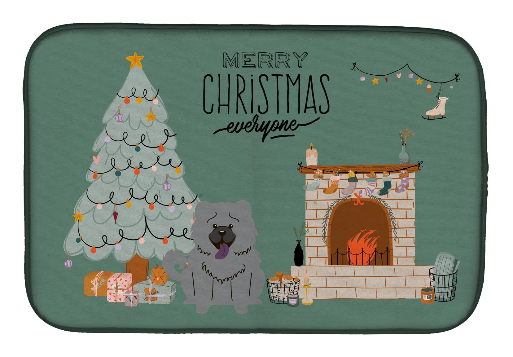 Tapis de séchage vaisselle Caroline's Treasures CK7702DDM cuisine fête bleu