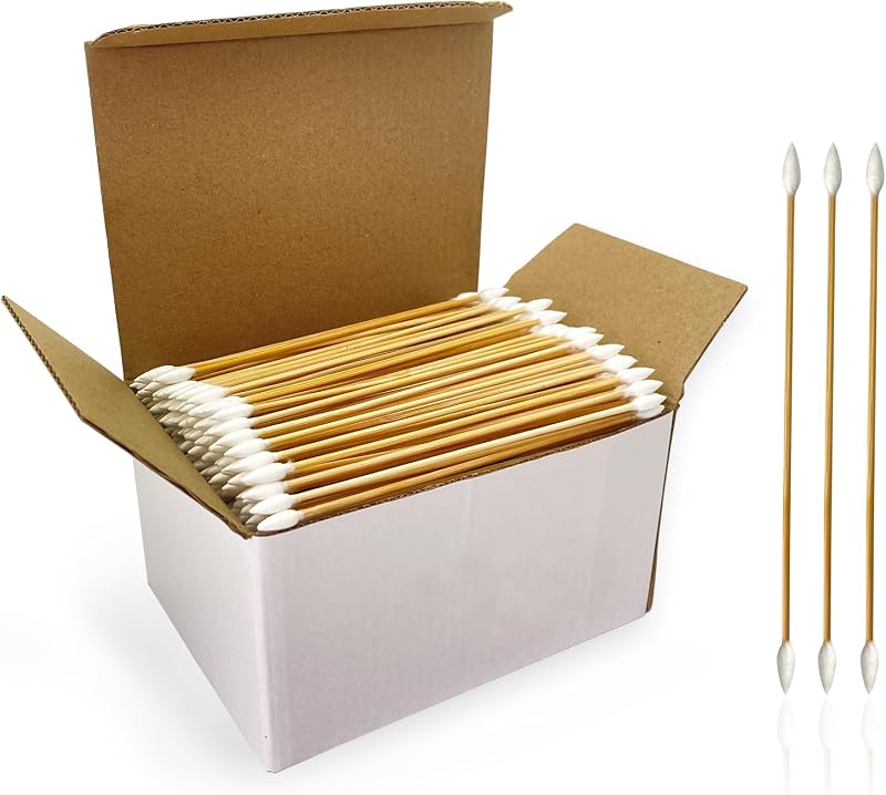 Garrelett Hastes de Algodão com Duas Pontas e Hastes de Bambu de 15,24 cm, Pacote com 400