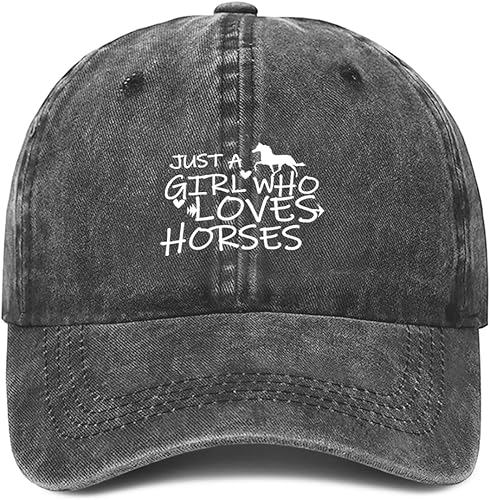 Just Girl Who Loves Horse - Gorra de béisbol para mujer, ajustable, de moda, de algodón