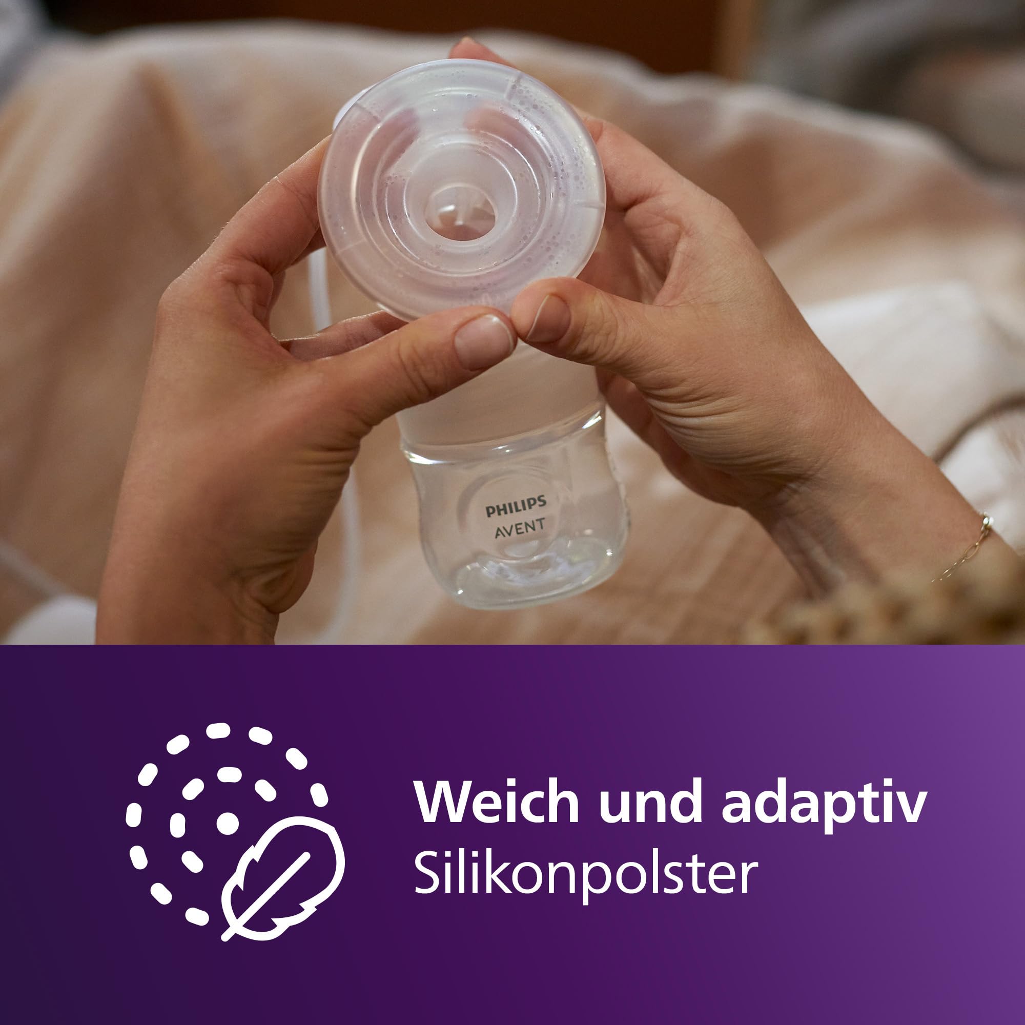 Philips AVENT Einzelmilchpumpen-Kit, mit der Natural Motion Technologie, ohne Motoreinheit, einfaches Reinigen und Zusammensetzen, Modell SCF337/01