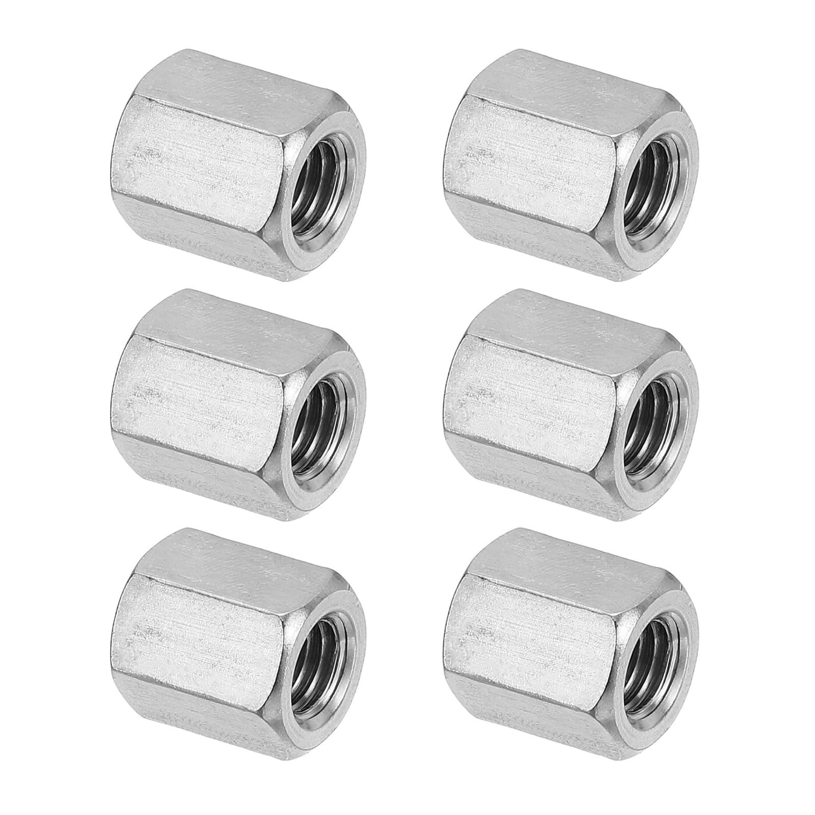 PATIKIL M8 x 1.25-Pitch 304 Stainless Steel Hex Coupling Nuts