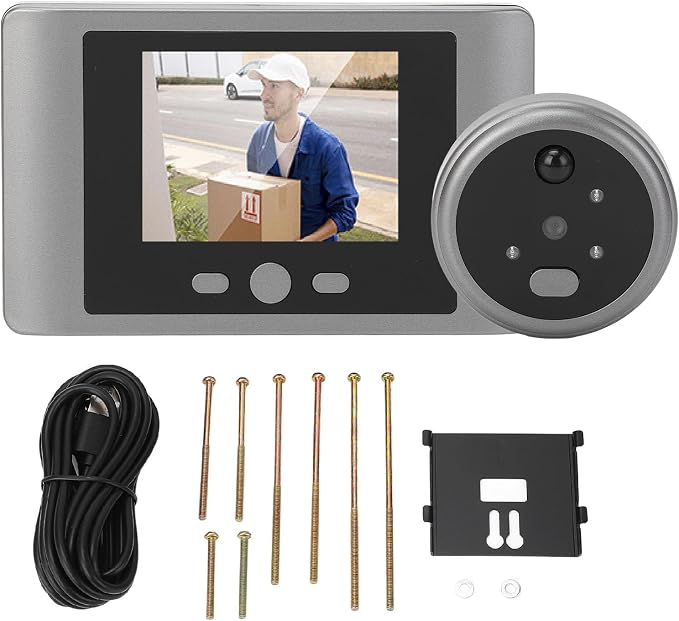 Fafeicy Mirilla Digital con Cámara de 2.8 pulgadas y Ángulo Amplio de 90 Grados, Detección de Movimiento PIR, Grabación Nocturna, Compatible con Tarjeta hasta 128GB para Puertas de Apartamento miniatura 6