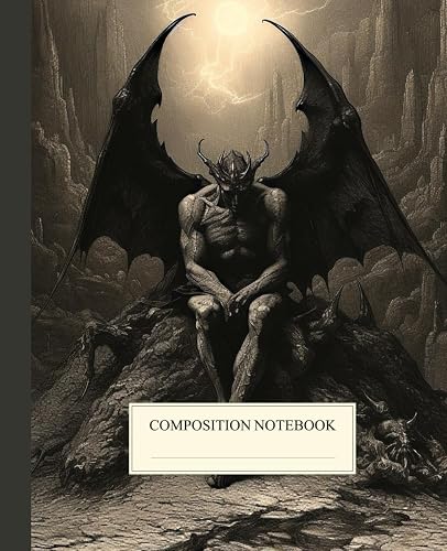 Composition Notebook College Ruled: Satan's Fate Illustration | Vintage Macabre Aesthetic Journal for School, College &amp; Work