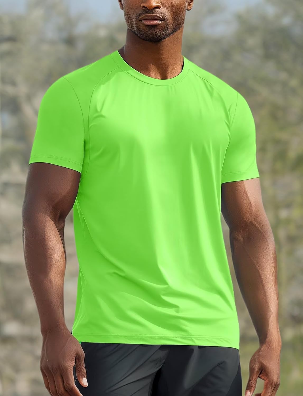 Zengjo Athletic T Shirts for Men,Quick Dry Gym Workout Running Sport Moisture Wicking Short-Sleeve Crewneck Tee - Image 7