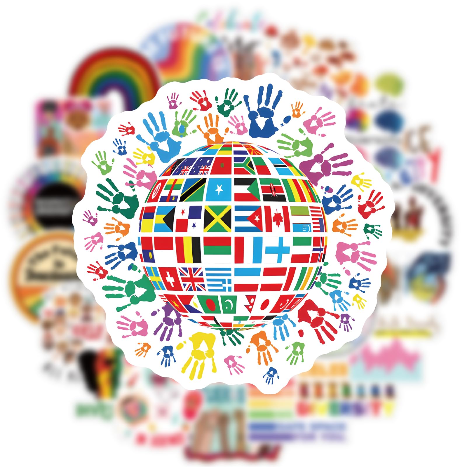 50pcs Celebrate Diversity Sticker Pack - Cute Cartoon Vinyl Stickers For Water Bottles, Laptops, Phones & More