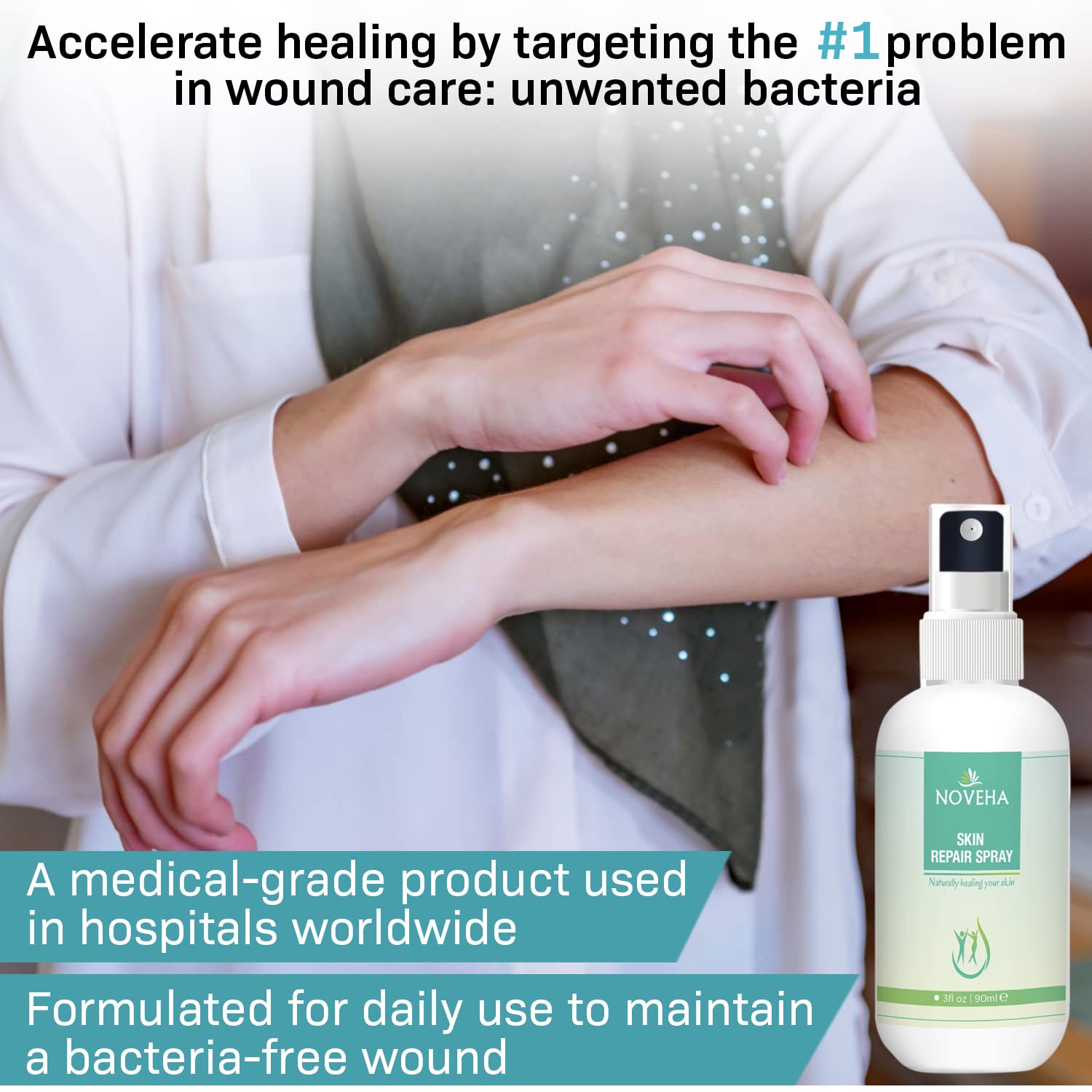 Buy Natural Hypochlorous Acid First Aid Spray Safe & NonToxic Wound