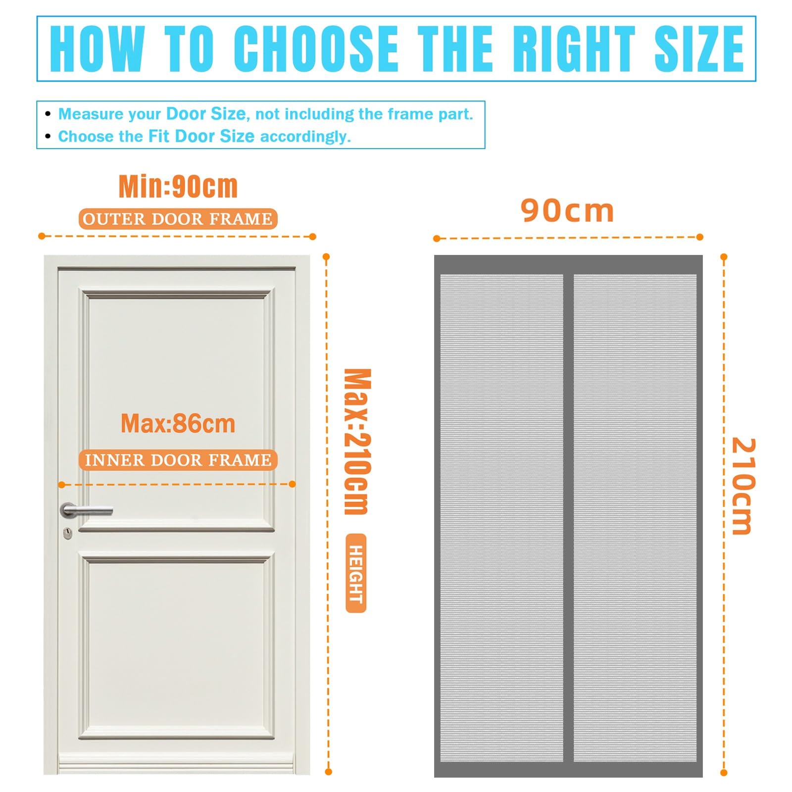 Moustiquaire Porte Fenêtre 320 x 230 cm Sans Perçage, Fermeture Automatique, Maintient L'Air Frais à L'Intérieur, Anti-Insectes Moustiquaire Aimantée pour Porte Exterieur, Gris