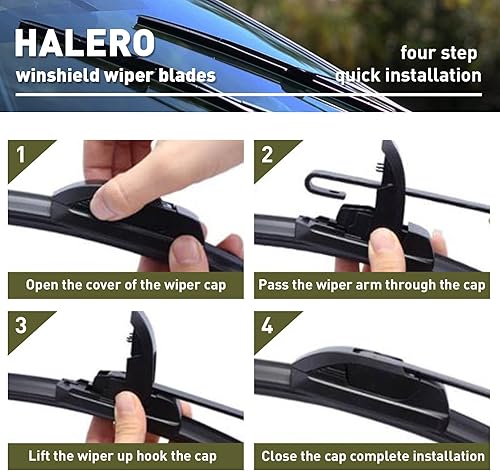 Miniatura 6 de 24"+20" Windshield Wiper Blades Premium All-Season Durable and Quiet Silicone Wiper Blade Fit for Cadillac XT5 2017-2021,Toyota 4Runner