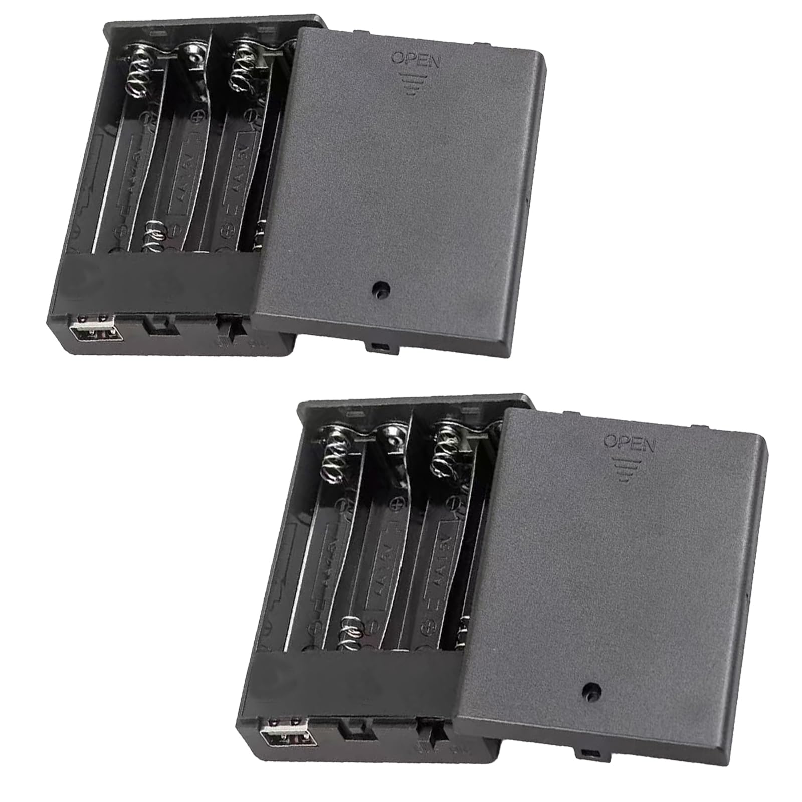 (2 PCS) 4AA Portable USB Battery Pack for 4-6V LED Neon Signs – Battery Operated Power Supply Converter for Plug-in LED Lights, Ideal for Indoor & Outdoor Use