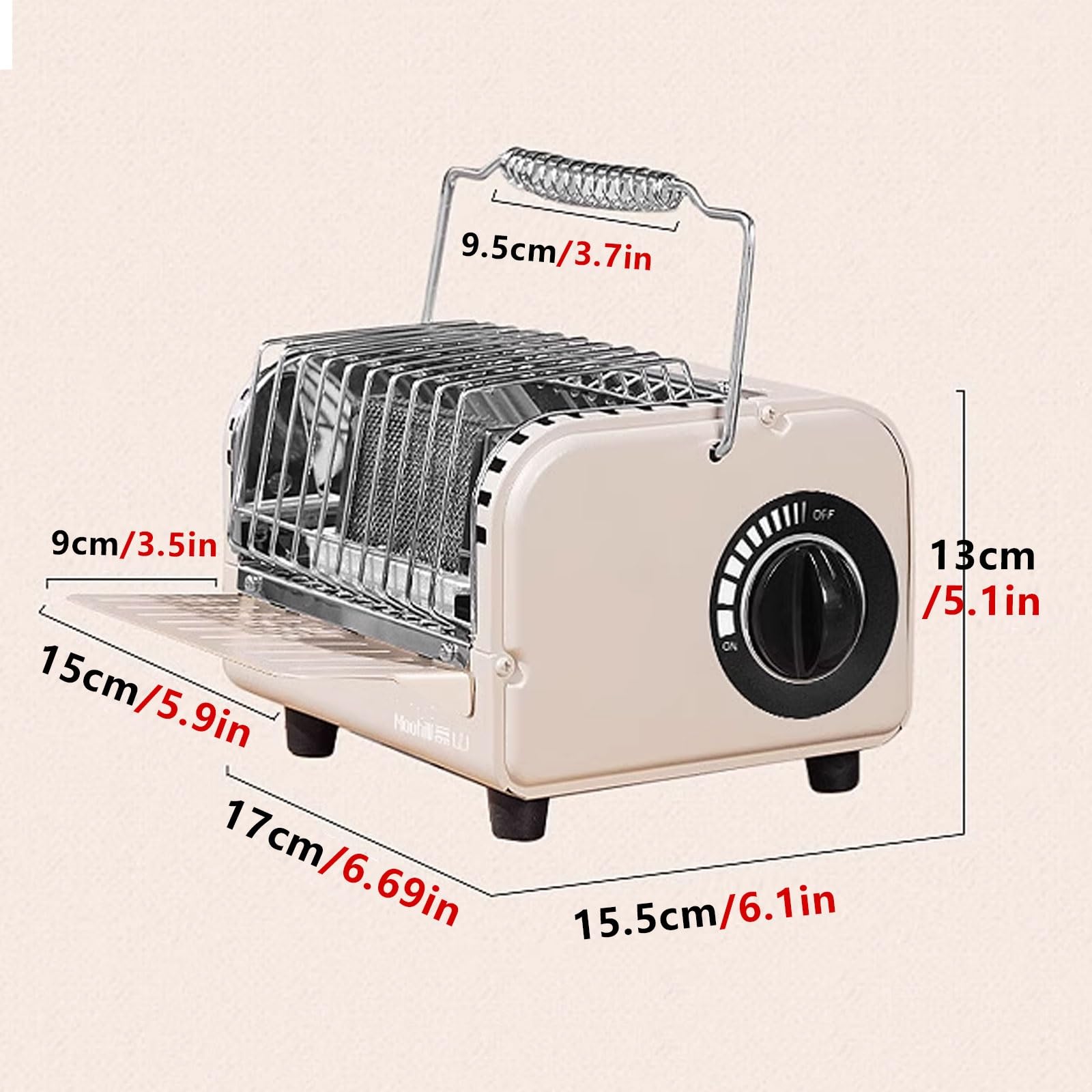 Stufa da terrazza a propano per esterni, in acciaio inox da 1200 W, con ripiano termoisolante rimovibile, con manico e custodia, design compatto