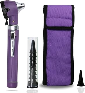 Digital Ear Inspection Tool with LED Light – Personal Ear Camera Viewer for Adults and Kids, Includes 10 Tips and Travel Pouch – Non-Medical Visual Observation Kit (Purple)