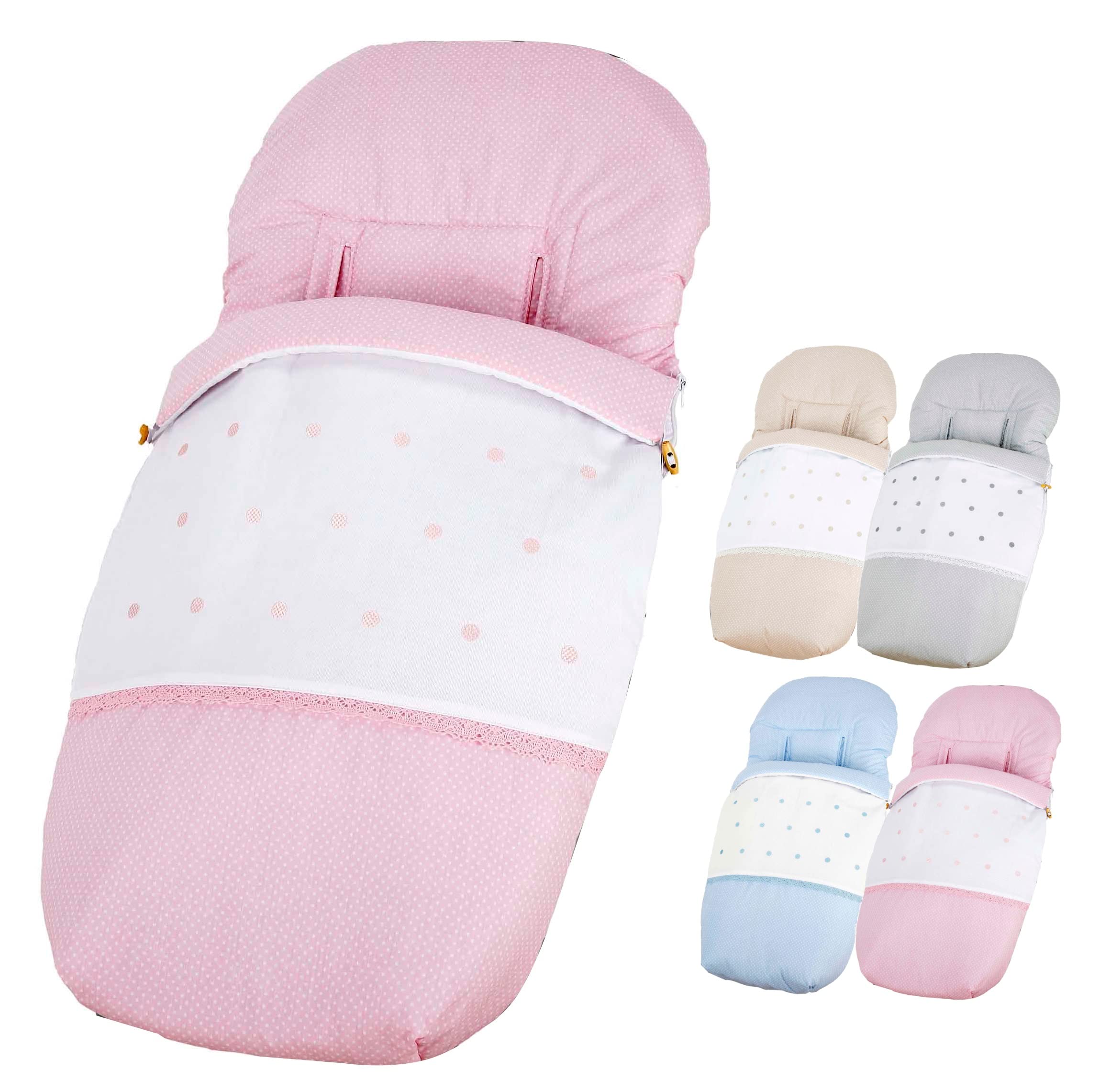 Saco Silla Paseo Universal - Uso como Saco en Invierno o como Funda de Silla en Verano - Hecho en España por Trimatt - Color ROSA