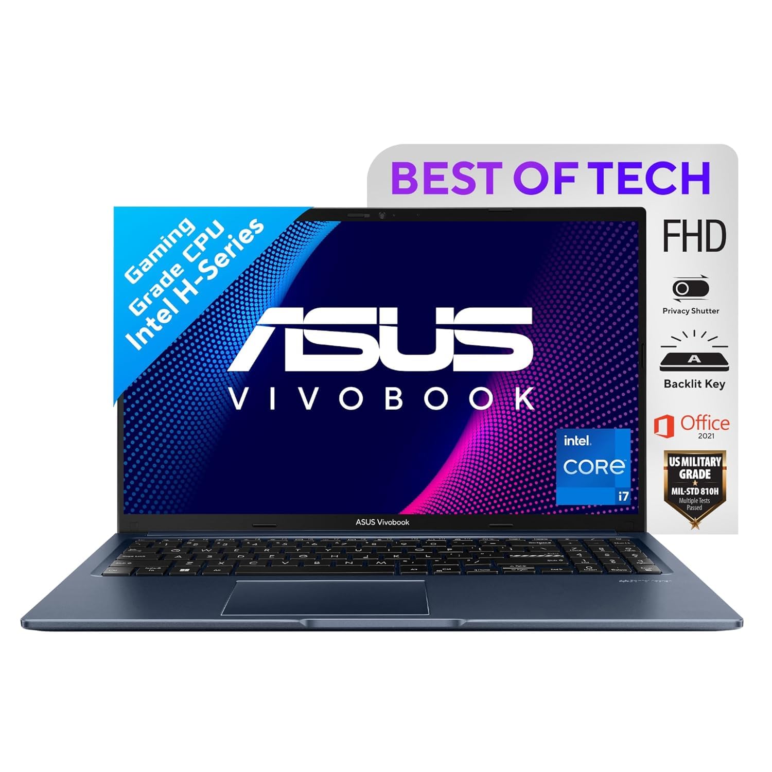 ASUS Vivobook 15, 15.6" (39.62Cm) FHD, 60Hz, Intel Core i7-12700H 12Th Gen, Thin and Light Laptop (16GB RAM/512GB SSD/Iris X? Graphics/Windows 11/Office 2021/Quiet Blue/1.7 Kg), X1502ZA-EJ744WS (B0D3LQRHWC) Amazon Price History, Amazon Price Tracker