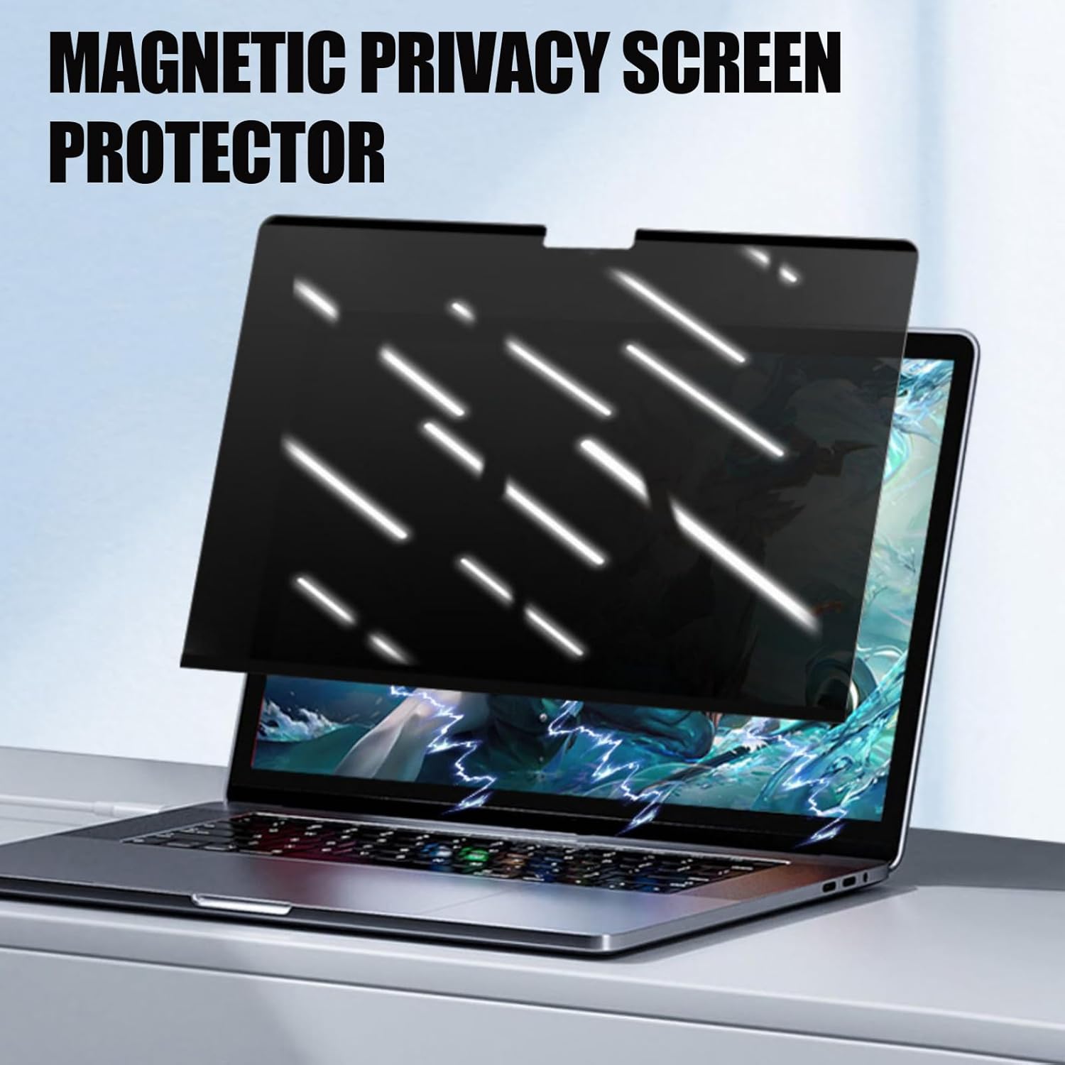 Monitor Privacy Screen,Magnetic Security Blocker for Monitor - Laptop Security Private Filter | for Outdoor Travel Airport Home Studio Cafe Workplace
